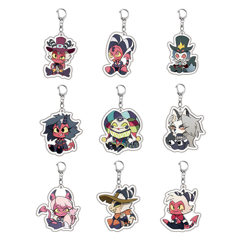 Resin Art Keychain - Hazbin Hotel New Acrylic Popular Anime