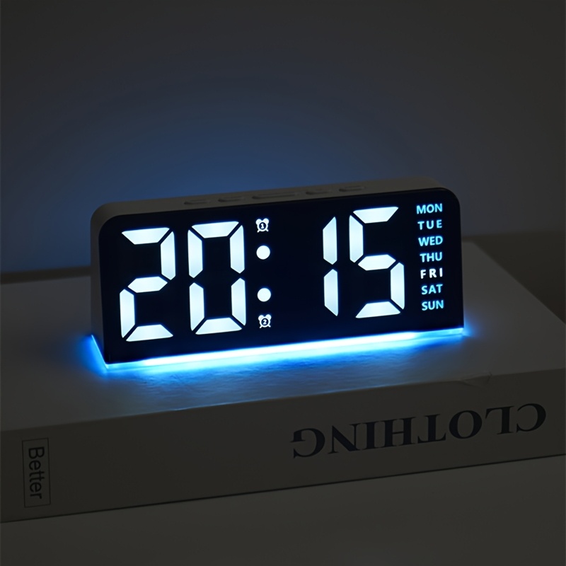 Resin Art Watch - Digital LED Alarm Clock Desktop Table