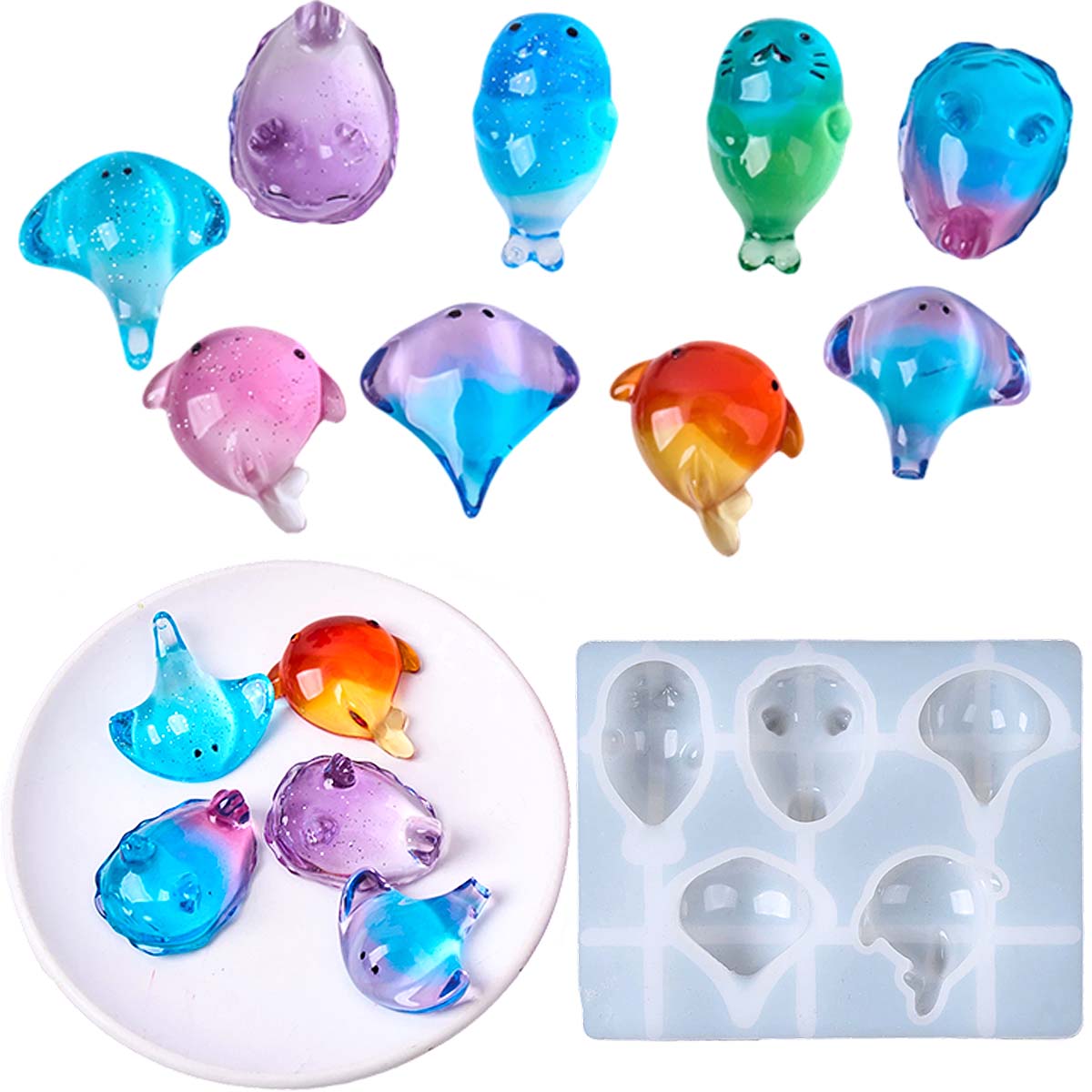 Resin Art Guide - 3D Healing Kawaii Manta Ray Whale