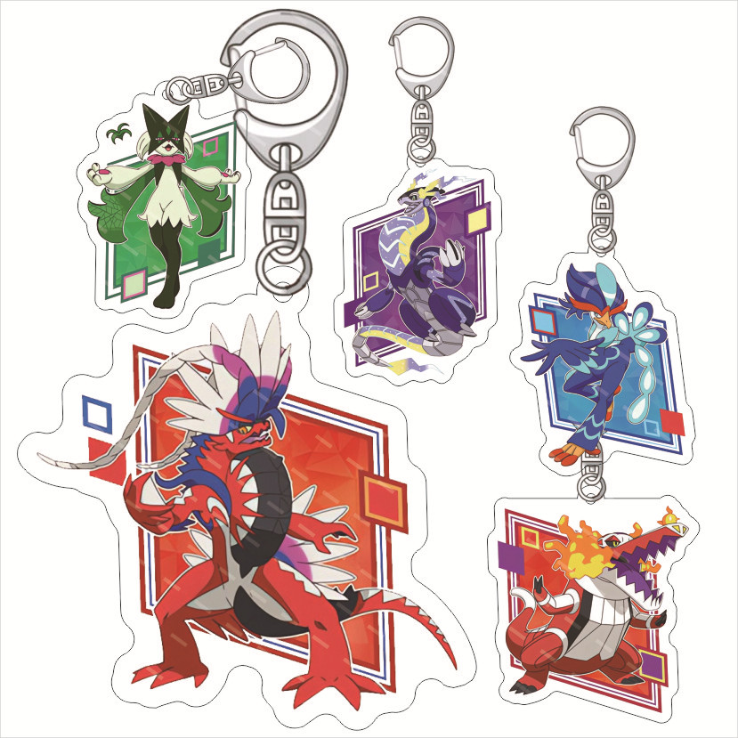 Resin Art Keychain - Pokémon Miraidon Koraidon Acrylic Fun Keychain
