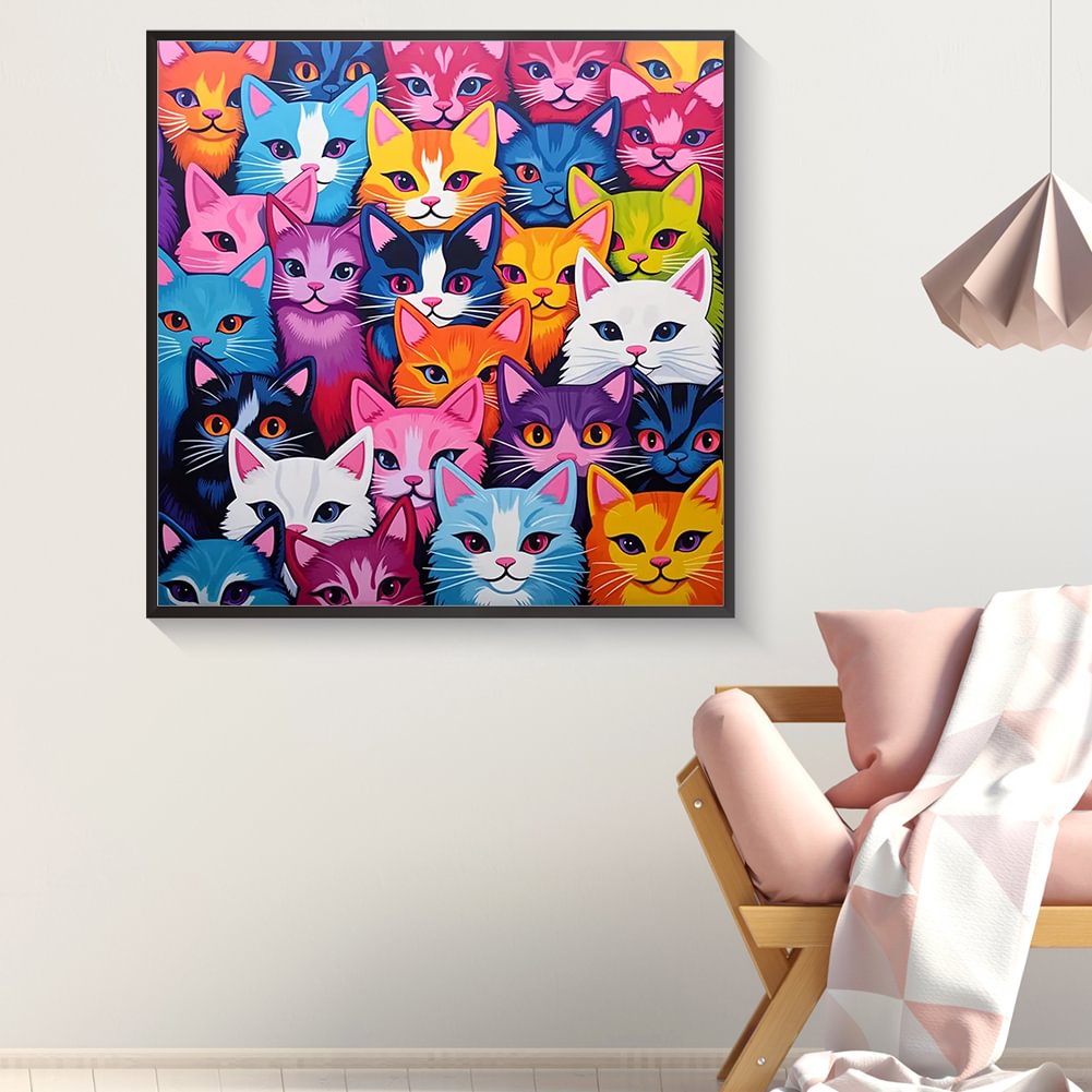 Resin Art Kit - Diamond Painting Family Colorful Baby Cat