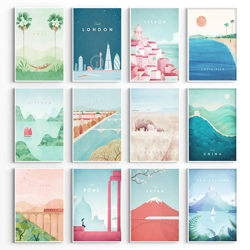 Resin Art New Zealand - World Minimalist Travel Posters Paris Rome