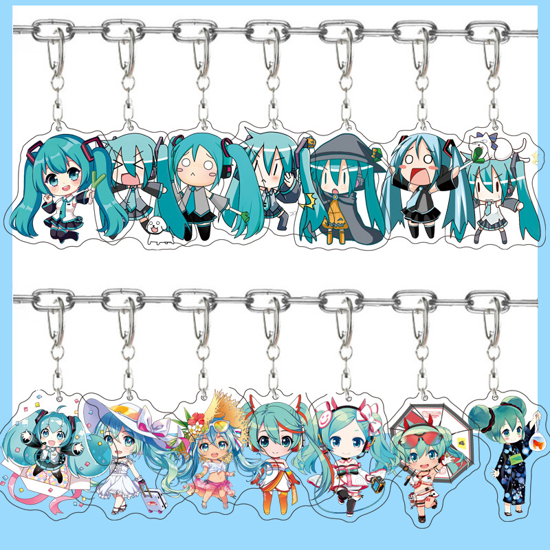 Resin Art Keychain - Hatsune Miku Anime Acrylic Cute Figure