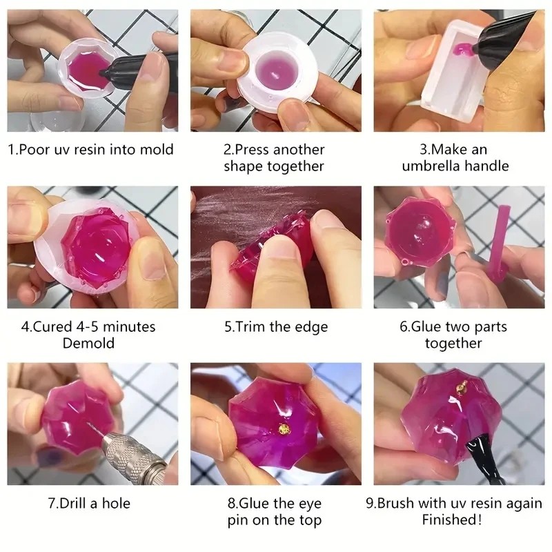 4pcs diy crystal resin cute um - Resin Art Guide review and price