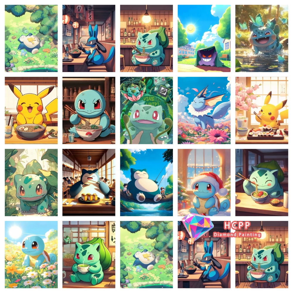 Pikachu Bulbasaur Squirtle Ani - Resin Art Kit review and price