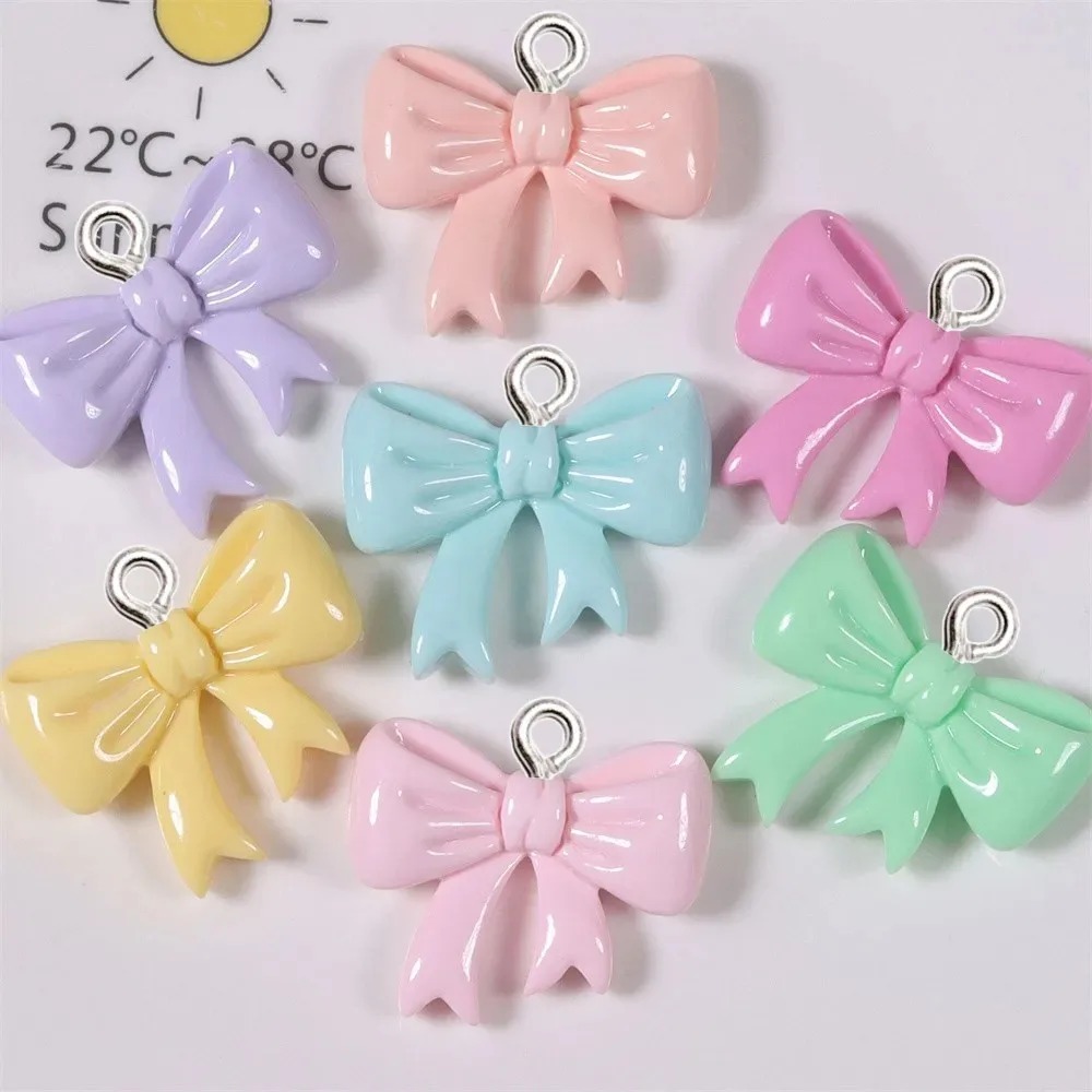 10 Pieces Candy Color Bow Resi - Resin Art Keychain review and price