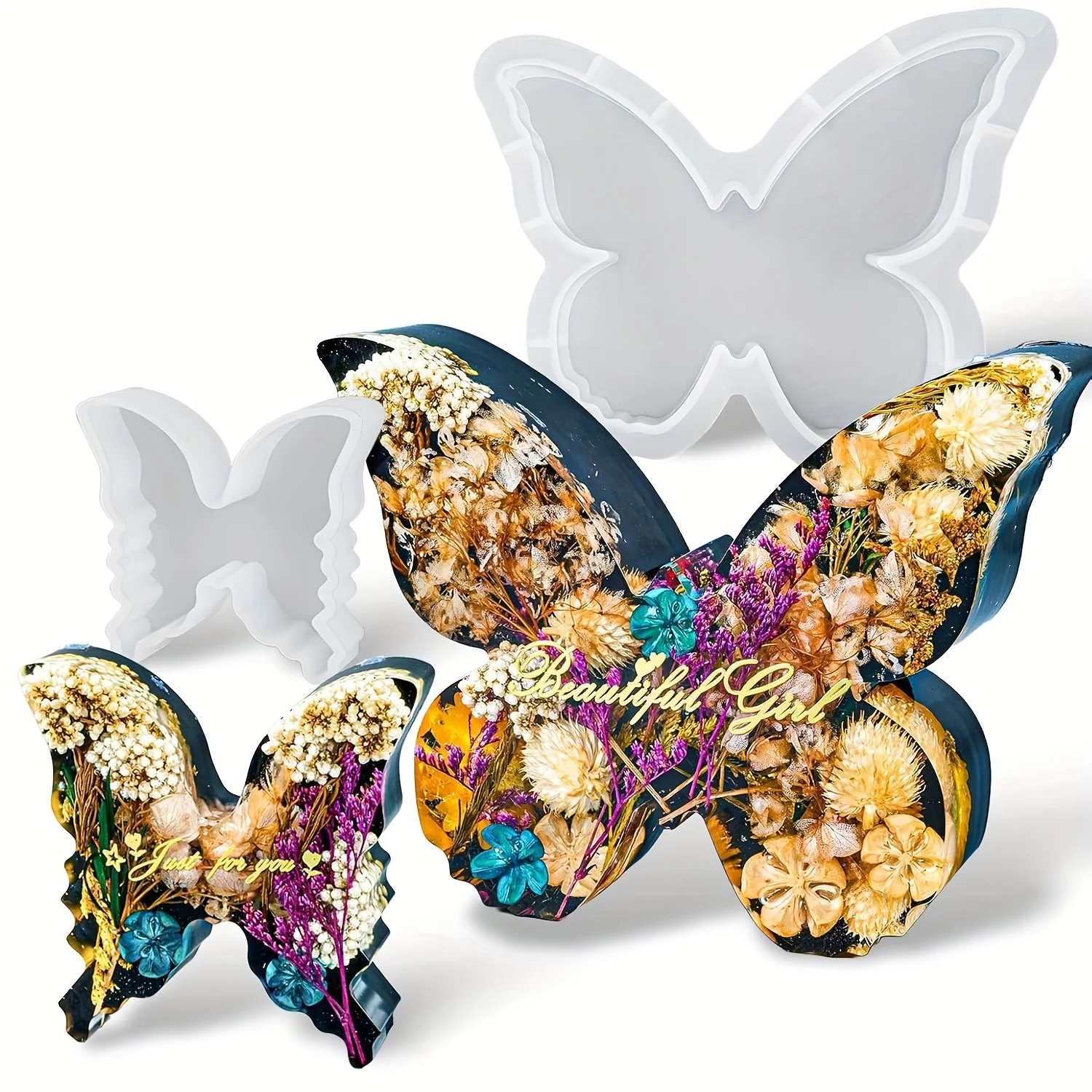 Two sizes of butterfly resin m - Resin Art Guide review and price