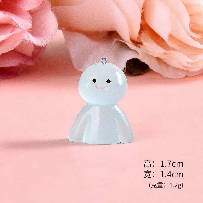 10Pcs Glow In Dark Cartoon Dol - Resin Art Keychain review and price