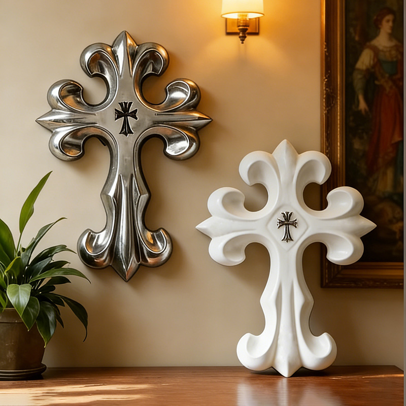 Retro Cross Wall Decor Gothic  - Resin Art On Wall review and price