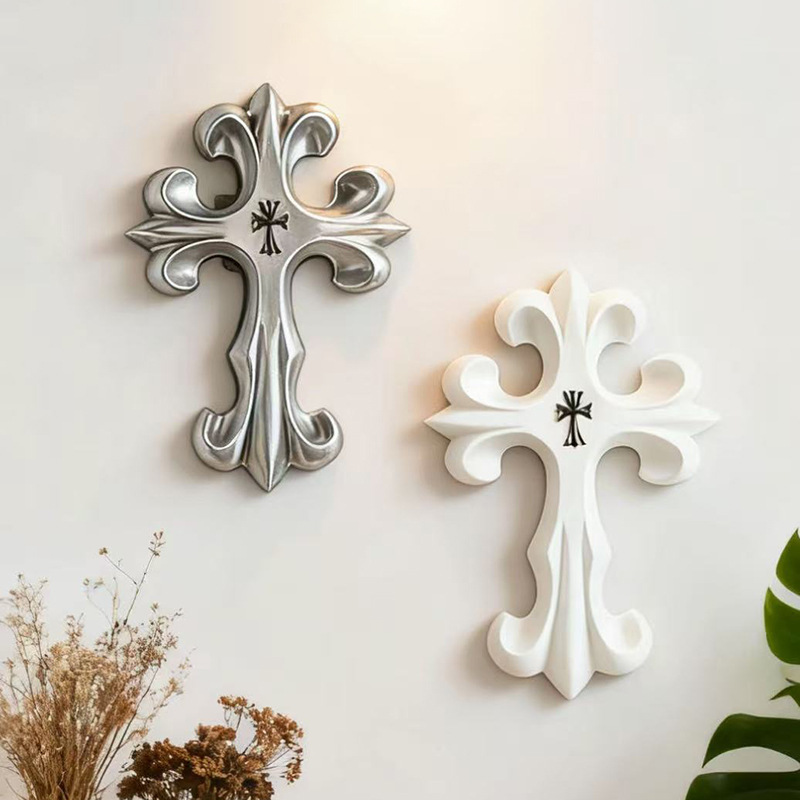Retro Cross Wall Decor Gothic  - Resin Art On Wall review and price