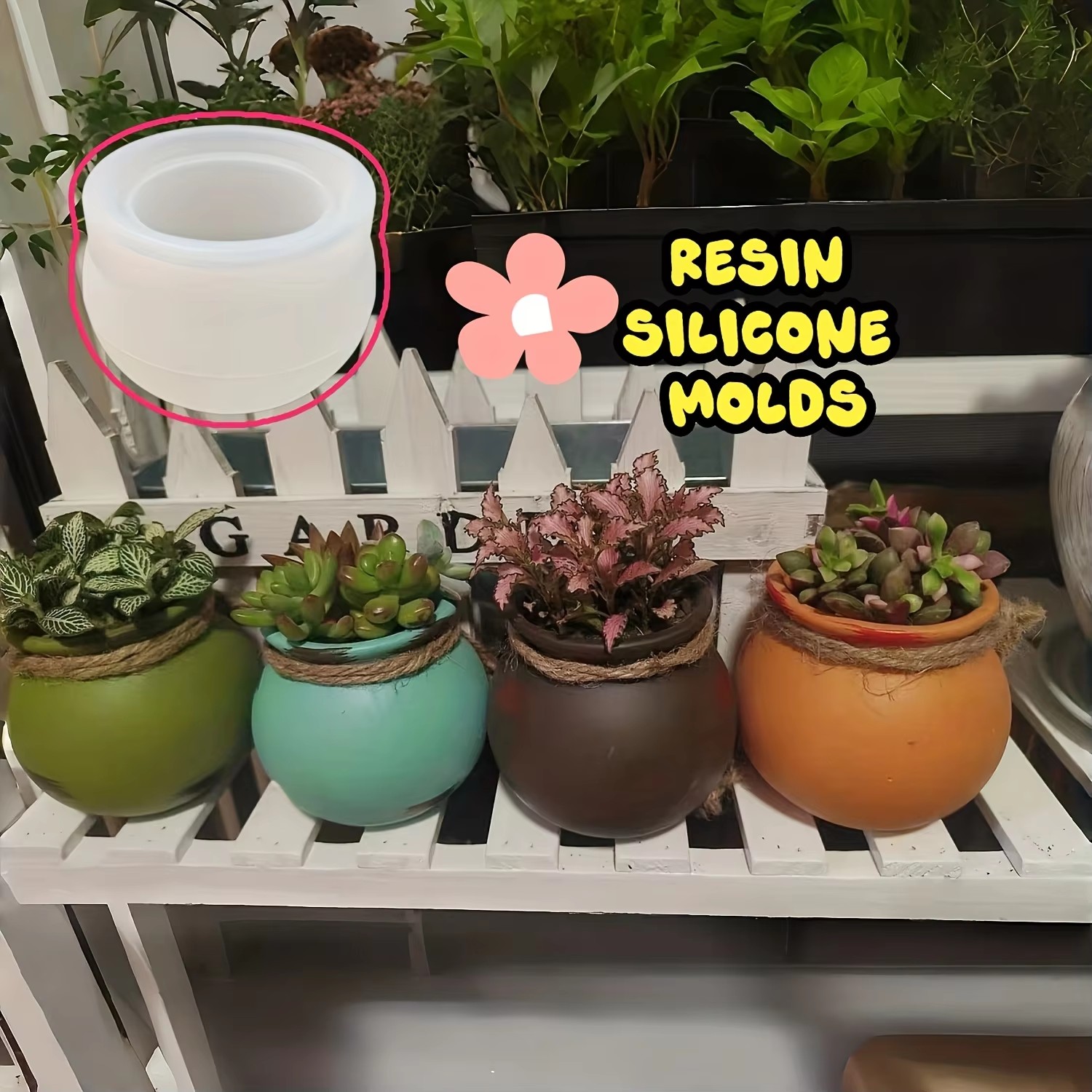 Silicone Flower Pot Molds, Res - Resin Art Guide review and price