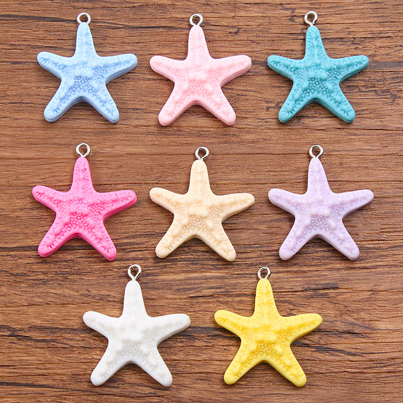 10Pcs Dopamine Color Starfish  - Resin Art Bracelet review and price