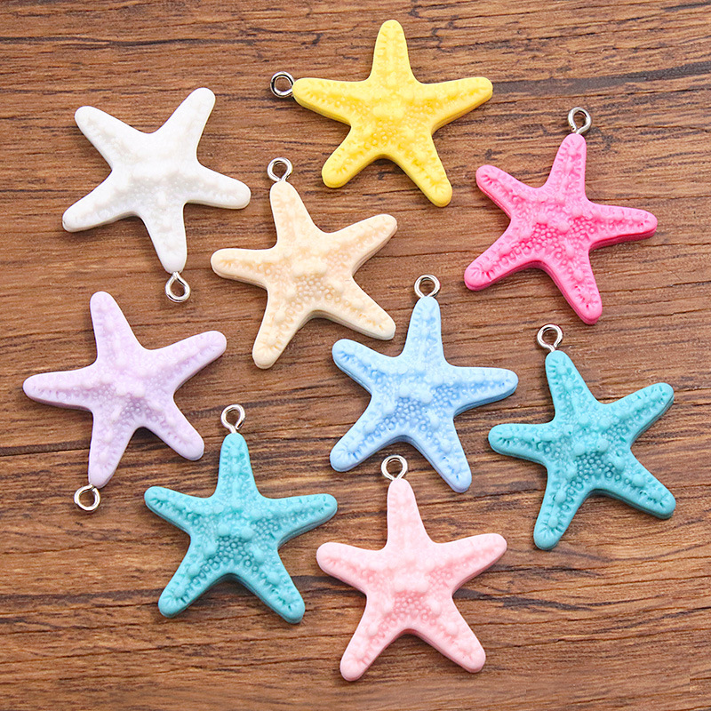 10Pcs Dopamine Color Starfish  - Resin Art Bracelet review and price