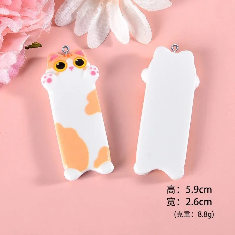 5pcs Lovely Cartoon Cat Resin  - Resin Art Keychain review and price