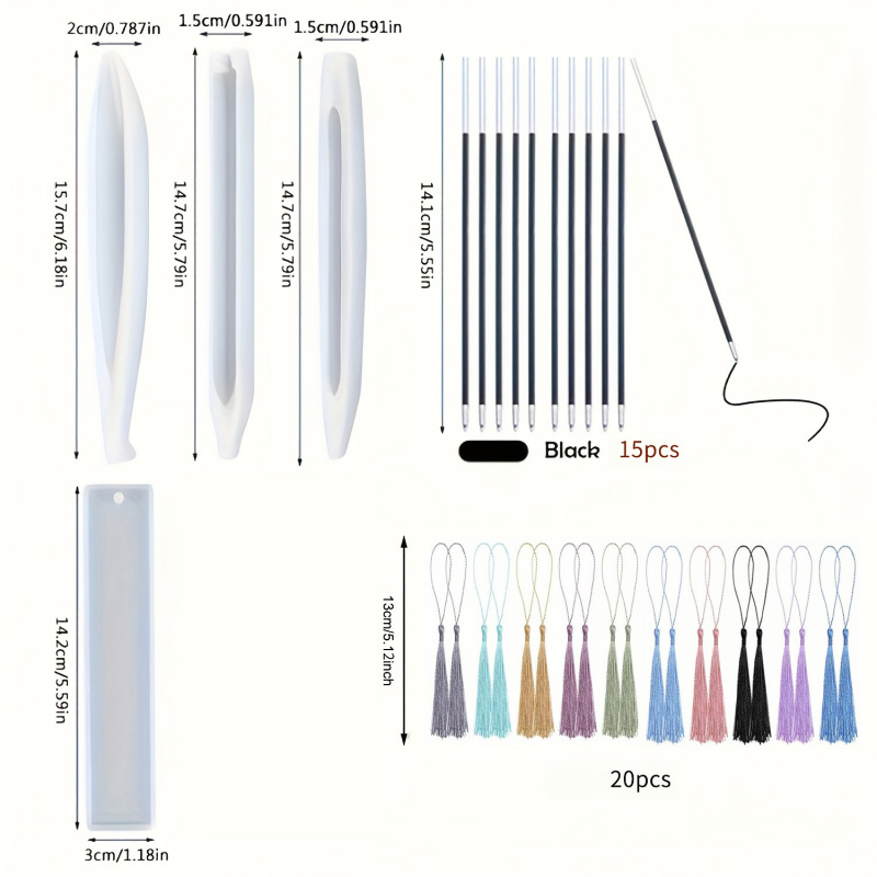 39Pen and bookmark silicone mo - Resin Art Guide review and price