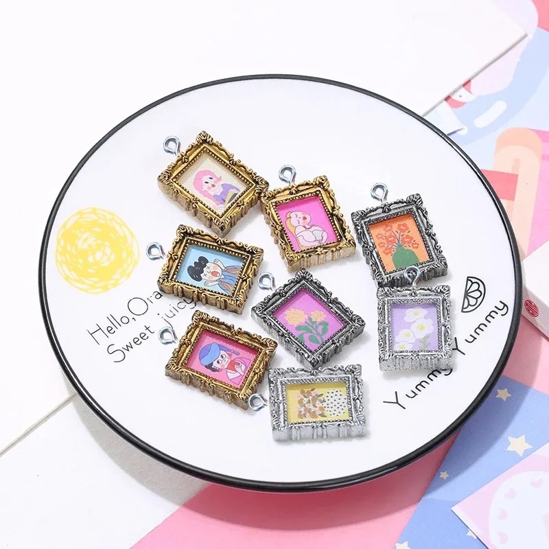 10Pcs Flatback Cabochon Vintag - Resin Art Bracelet review and price