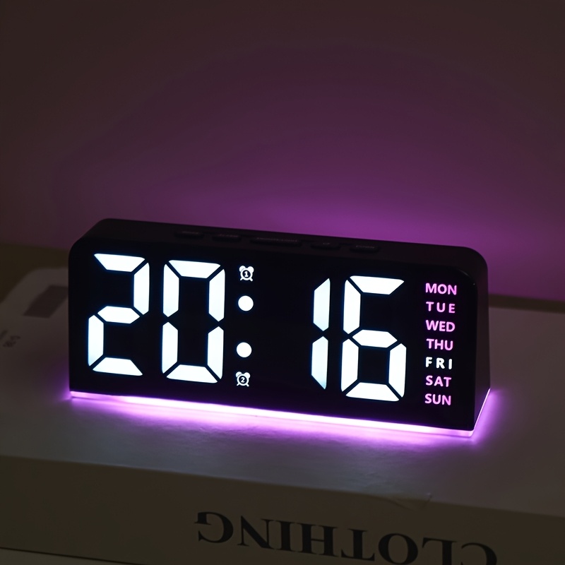 Digital LED Alarm Clock Deskto - Resin Art Watch review and price