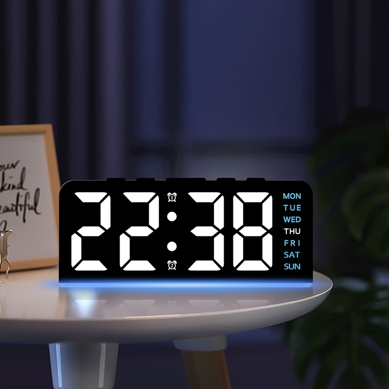 Digital LED Alarm Clock Deskto - Resin Art Watch review and price