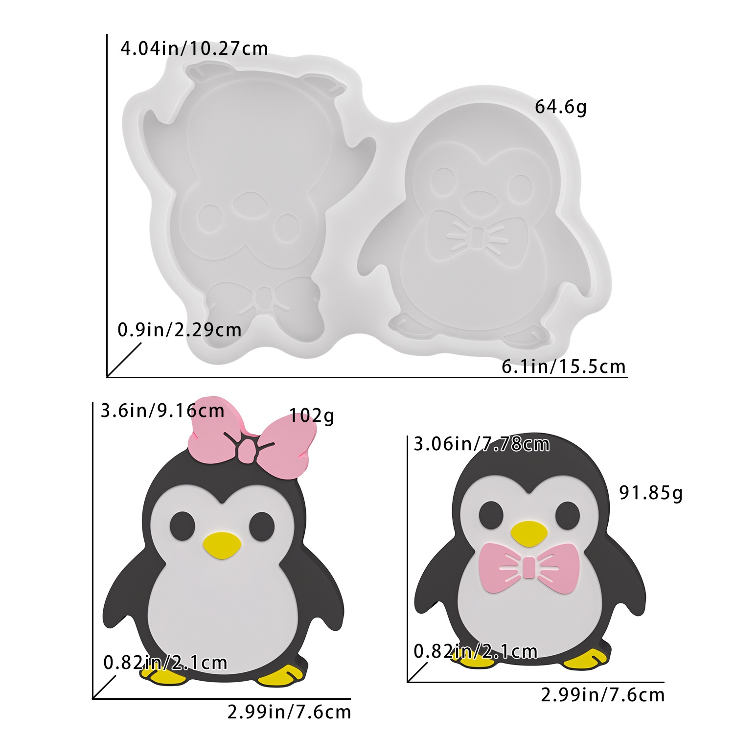 DIY Penguin Couple Figurine Re - Resin Art Guide review and price