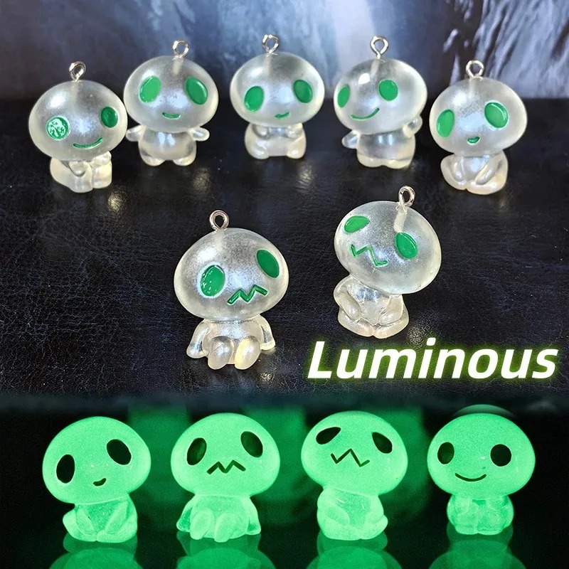 7Pcs Glow In The Dark Alien Re - Resin Art Keychain review and price
