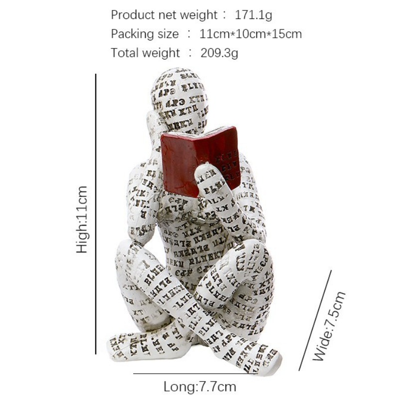 1pc Mini Reading Female Image  - Resin Art Images review and price