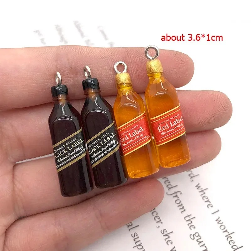10Pcs Tiny Wine Bar Bottle Res - Resin Art Keychain review and price