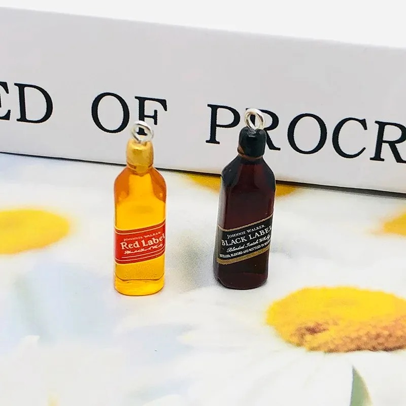 10Pcs Tiny Wine Bar Bottle Res - Resin Art Keychain review and price