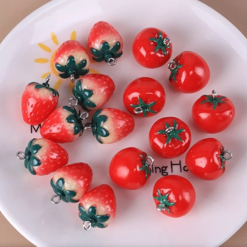 10 Pieces Realistic 3D Strawbe - Resin Art Bracelet review and price