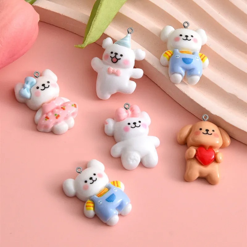 10pcs Cartoon Dog Resin Charms - Resin Art Bracelet review and price