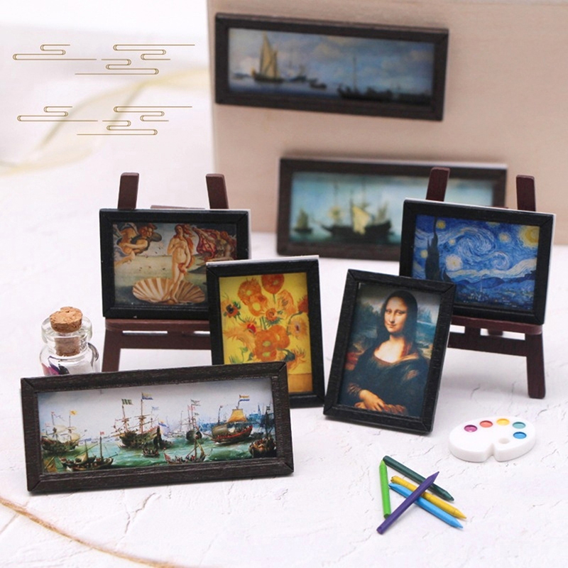 8Pcs/Set 1:12 Dollhouse Miniat - Resin Art On Wall review and price