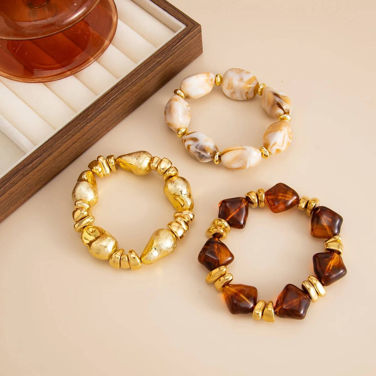 3 Pcs/Set Y2K Bohemian Acrylic - Resin Art Watch review and price